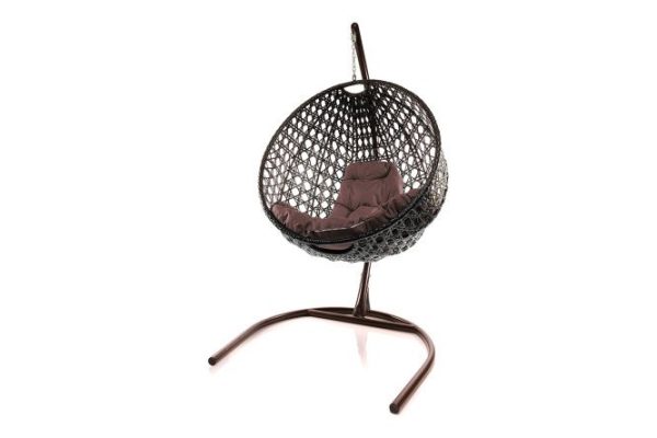 Hanging chair Circle Lux 72x186x102 cm, base and frame color brown, finishing brown