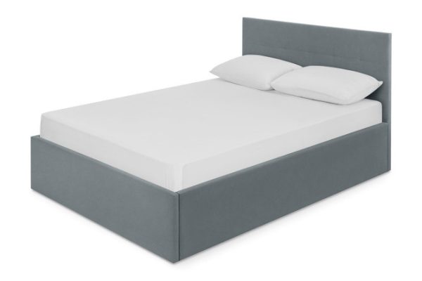 Bed with lifting mechanism Flora color gray 140x200 cm