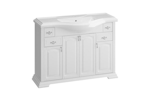 Sideboard OPADIRIS Rispecto 121.6 cm, frame color matte white, facade white matte