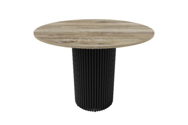 Trubis Wood table with tubular base 100x75x100 cm