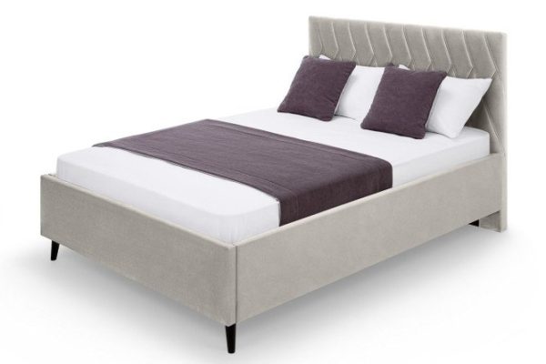 Bed frame Tessa gray-beige 160x200 cm