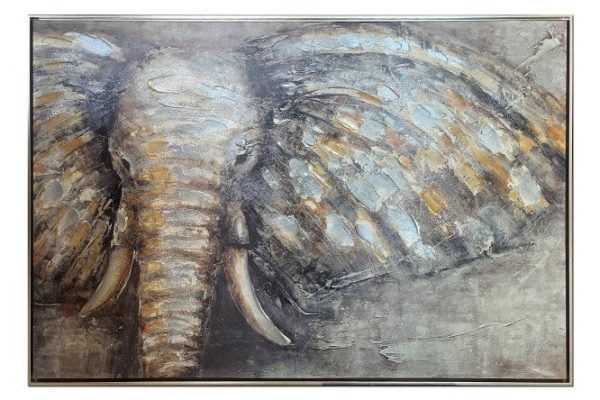 Reproduction in frame Elephant 123x83 cm