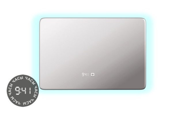 Mirror with LED lighting ALIAS Eos en8010015 100x80x2 cm