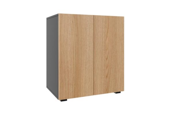 Children's chest of drawers Oscar Moon mini 60x66x39.6 cm, anthracite, Canadian oak