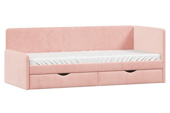 Harvard sofa bed 90x200 cm color light pink, white