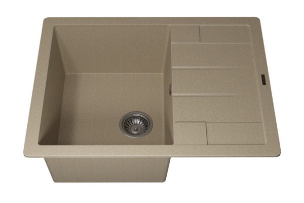 Kitchen sink with wing Quartz UPD-03 3910202109 65x51x21.7 cm