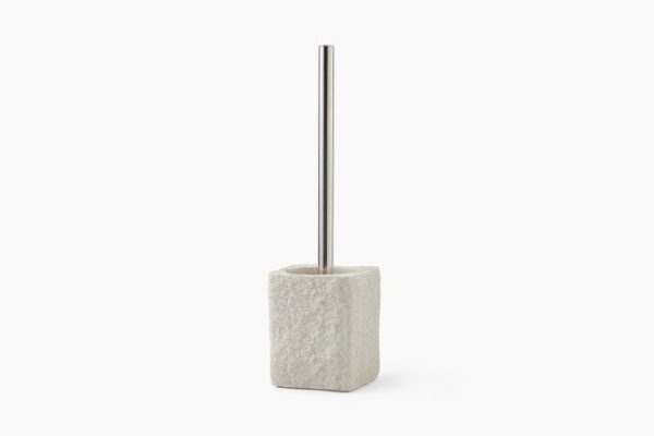 Toilet brush Stone beige 9.5x34.5x9.5 cm, Polyresin