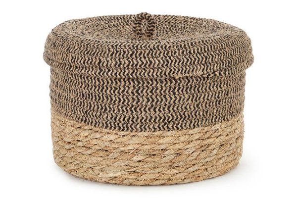 Basket with lid 601093 L 22x16x22 cm