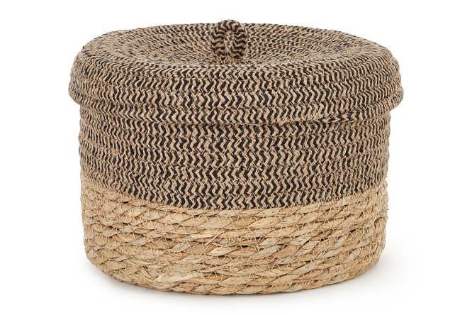 Basket with lid 601093 L 22x16x22 cm