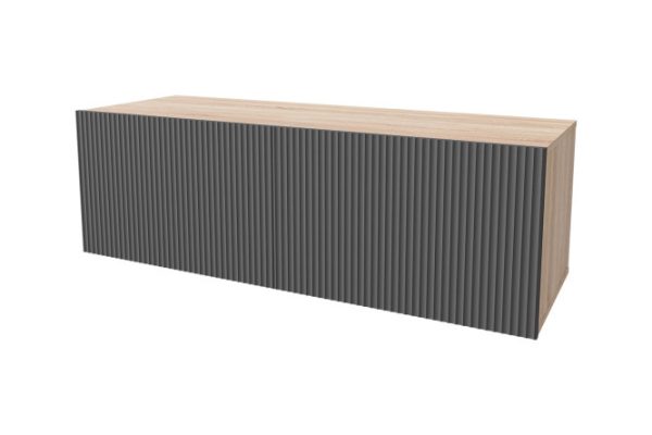 Nightstand Oscar Amelie 120x40 with 2 drawers, sonoma oak / graphite wave