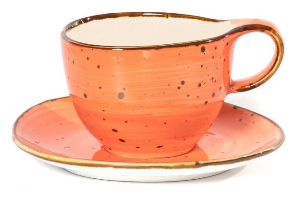 Tea pair Horeca Coral 250 ml, Porcelain
