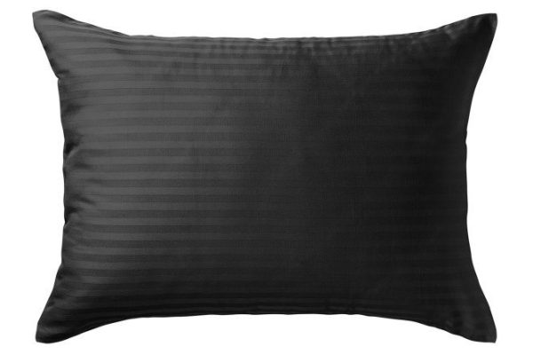 Set of pillowcases Stripe Premium Black 50x70 cm, Stripe-satin, 2 pcs.