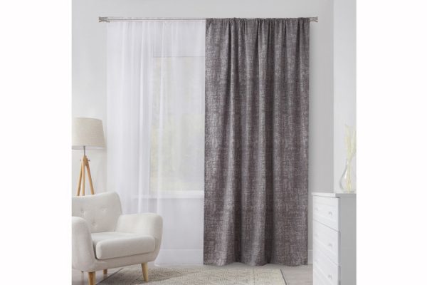 Tape curtain ESTUDI BLANCO Dora 180x280 cm, 1 piece, gray