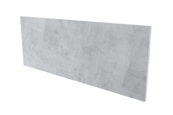 Facade of Amika corner wall cabinet 36.3x95.6 cm, concrete color