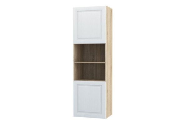 Wardrobe 2 doors and 2 shelves Oscar Bella 60x192 cm, Sonoma/white wood