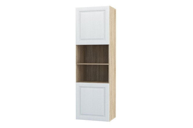 Wardrobe 2 doors and 2 shelves Oscar Bella 60x192 cm, Sonoma/white wood