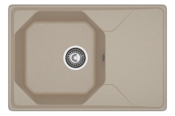 Inset sink with drainer GRANFEST Unique GF-U-740L 74x50x20 cm