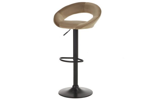 Bar stool Ufo 53x80x48 cm, upholstery color beige, legs black