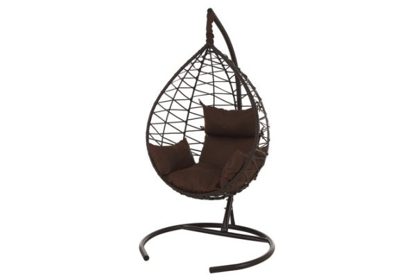 Hanging cocoon chair Alicante ali 100x190x108 cm, brown, chocolate color