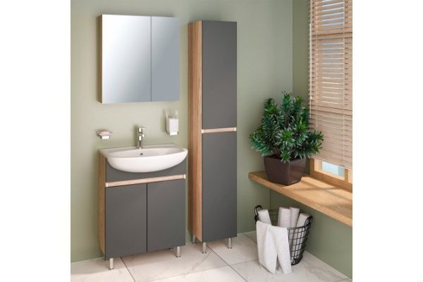 Bathroom furniture RUNO Lada 60, graphite