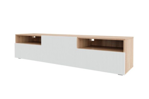 h4wghkqf2clfhg4xw4j19ft913dnlbne.jpg Cabinet Oscar Amelie 180x40 with door, 2 drawers and 2 shelves, sonoma oak / talc wave