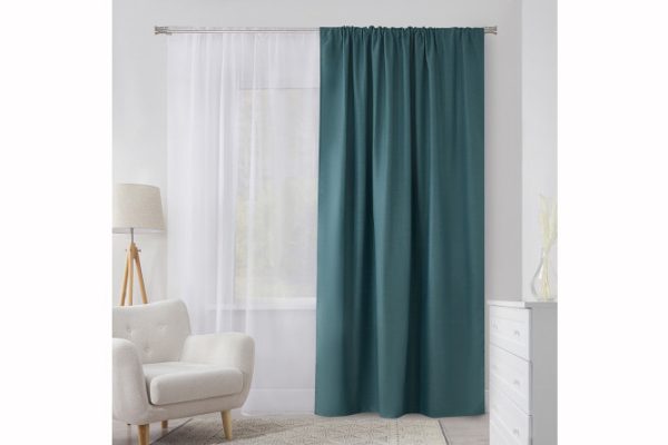 Ribbon curtain ESTUDI BLANCO Dafne 200x280 cm, 1 piece, turquoise color