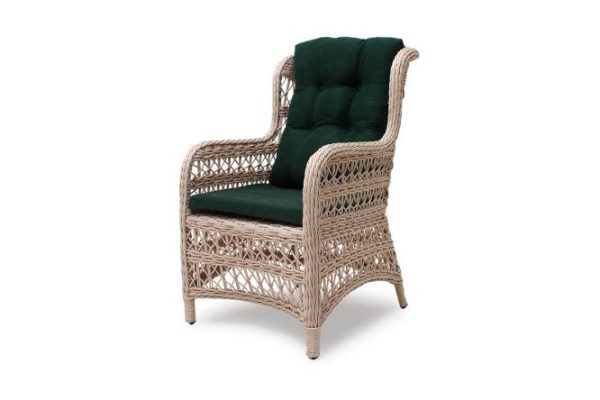 Armchair King 2 color beige, soft elements dark green