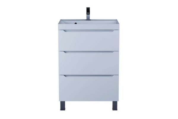 Floor cabinet Tanos 291020329 for bathroom 60.2 cm, frame color white, facade white