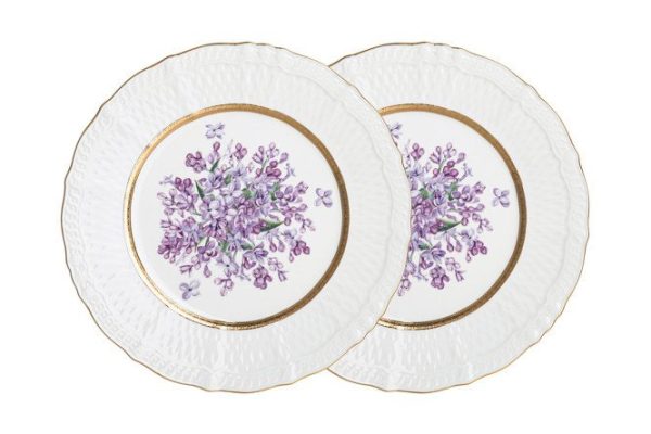 Set of snack plates Lefard Lilac Porcelain, 2 pcs.