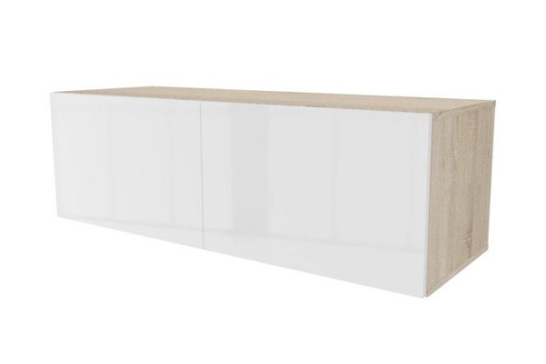 Cabinet with drawers Oscar Amika 120x38 with closers, Sonoma oak / white gloss