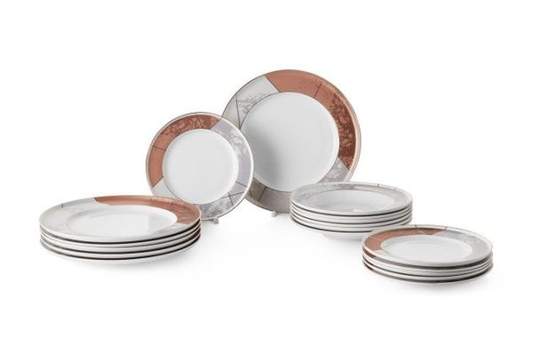 EVIO Gella dinner set for 6 persons, 18 pieces, bone china