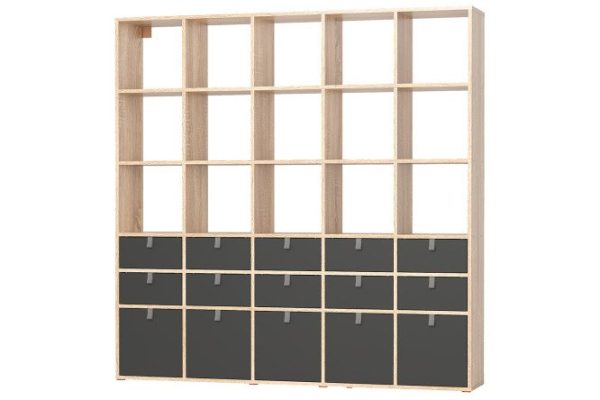 Rack 25 sections Bricks sonoma oak / anthracite