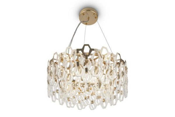 Hanging lamp MAYTONI Neoclassic Tissage 30 sq.m., 55x30x55 cm, E14