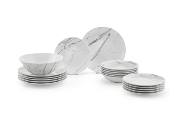 EVIO Meribel dinner set for 6 persons, 19 pcs., Porcelain
