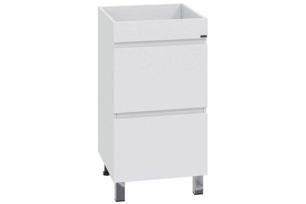 Floor-standing sink cabinet SANTA Mars 2 drawers 47.4 cm, frame color white, front white