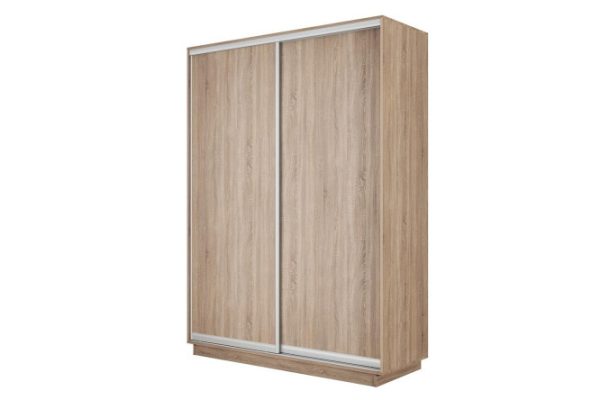 2-door wardrobe Slide-2 140x220x45 cm, Sonoma/silver