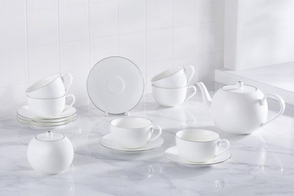 Tea set Coupe 6 persons, 14 pcs., Porcelain