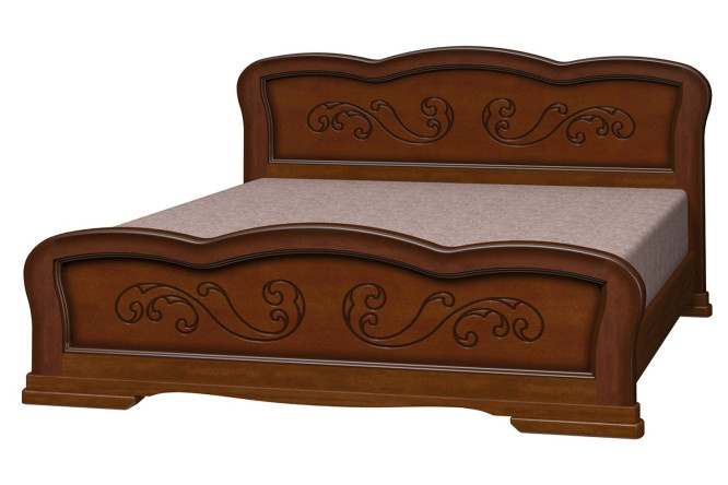 Double bed Karina color walnut 120x200 cm