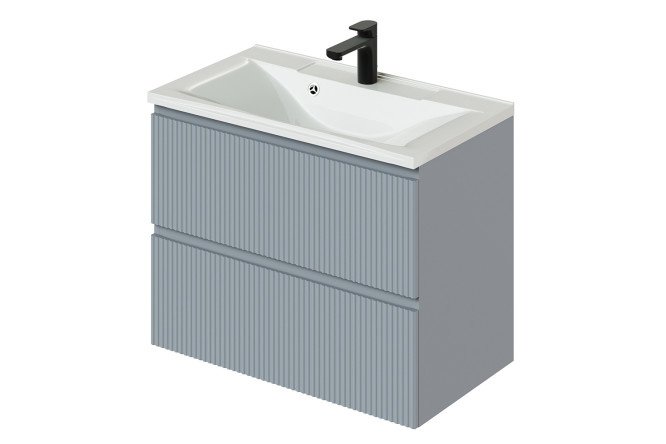 Hanging cabinet Katya 78.7 cm, frame color blue-gray (Green wood), facade color blue-gray (Green wood)