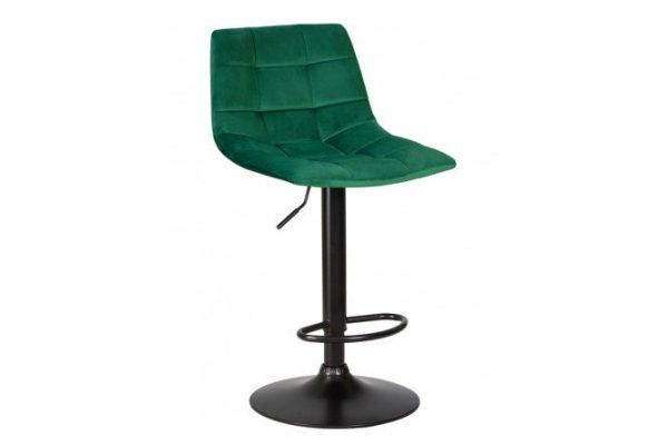 Bar chair DOBRIN Tailor Black 47x92x49 cm, upholstery green, legs black