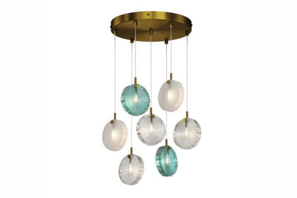 Hanging lamp MAYTONI Modern Frozen 15 sq.m., 35x29.5x35 cm, G4