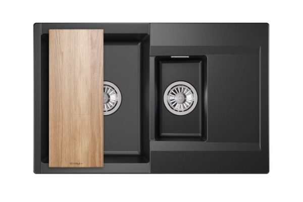 Inset sink GRANULA Estetica 7808 with drainer 78x50x22 cm