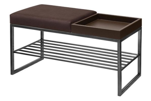 Banquette Ruby box smooth, upholstery color chestnut, legs black