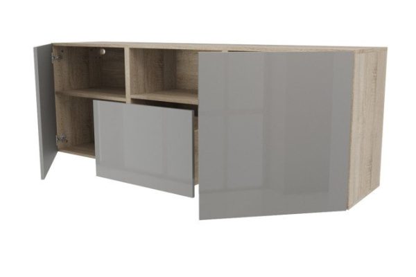 hq2vgp0q7fqga3w1pt292m35by6knhv7.jpg Cabinet 2 doors, drawer and shelf Oscar Amika 180x64 with push to open, Sonoma oak / dusty gray gloss
