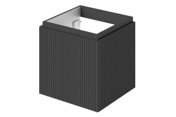 Wall-mounted sink cabinet Band left 50 cm, frame color graphite, facade graphite