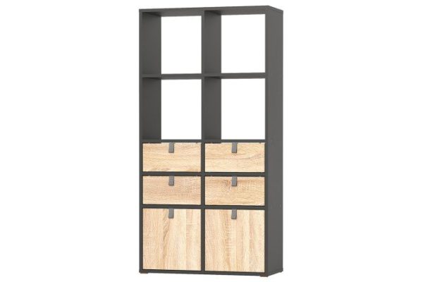 Rack 8 sections Bricks anthracite / sonoma oak