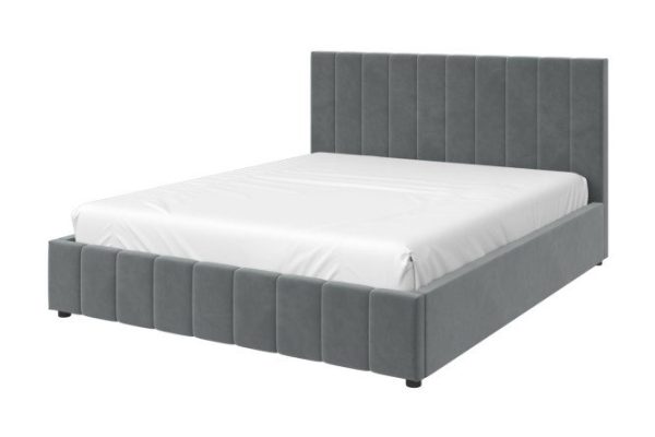 Bed Nelson Standard Vertical color cold gray (32) 140x200 cm