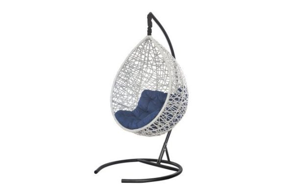 Hanging chair Valencia 100x120x80 cm, base and frame color gray, black, finishing gray