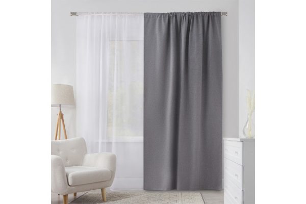 Tape curtain ESTUDI BLANCO Mist 180x275 cm, 1 piece, gray