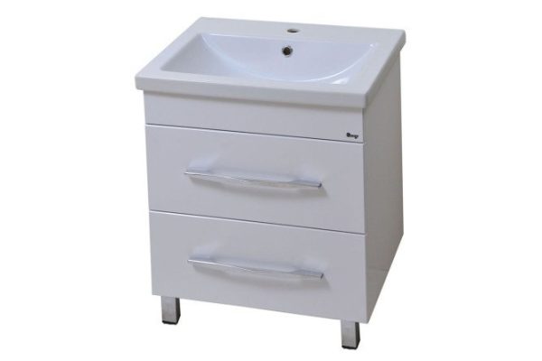 Floor stand Rocard 76 cm, frame color white, facade white